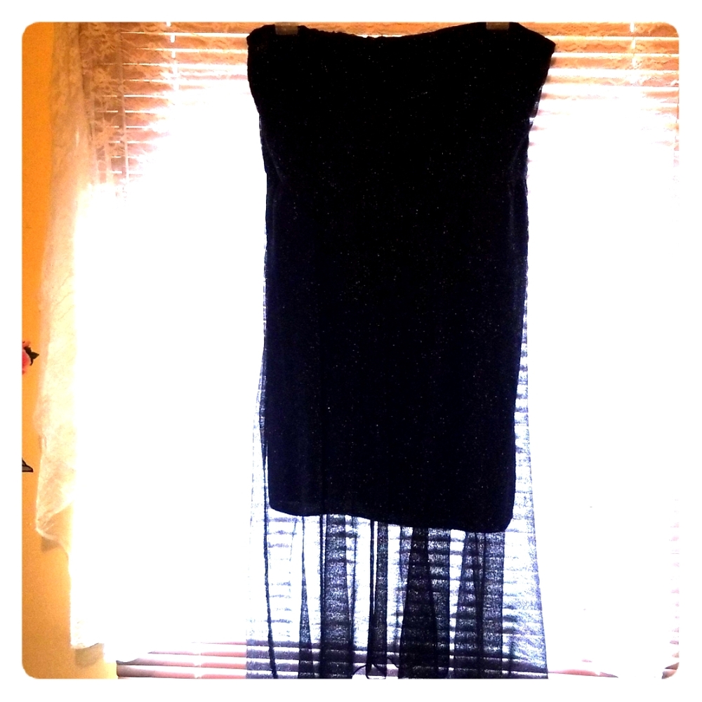 Black  With silver sparkle mini dress